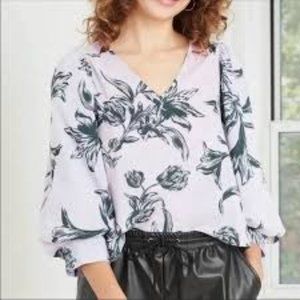 NWT A New Day balloon sleeves top szS
